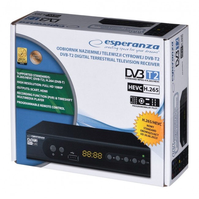 Esperanza EV106P TV set-top box Cable Black