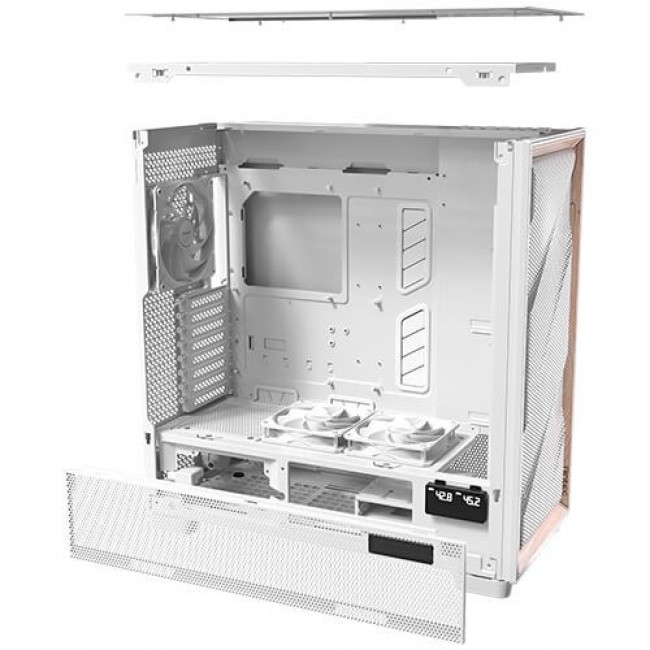 Antec FLUX PRO White EUV Full Tower White, Wood