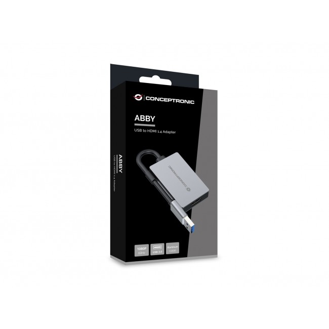 Conceptronic ABBY22G USB to HDMI 1.4 Adapter, 1080P 60Hz