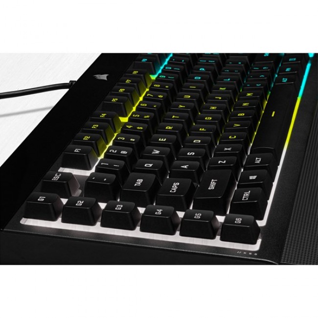 Corsair | Rubber Dome | K55 RGB PRO | Gaming keyboard | Gaming Keyboard | RGB LED light | US | Wired | Black