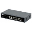 Intellinet 5-Port Gigabit Switch with PoE Passthrough, One IEEE 802.3bt (PoE++ / 4PPoE) PD PoE Port with 95 W Power Input, Four PSE PoE ports, PoE Power Budget up to 65 W, IEEE 802.3at/af Compliant Output, Desktop, Wall-mount Option
