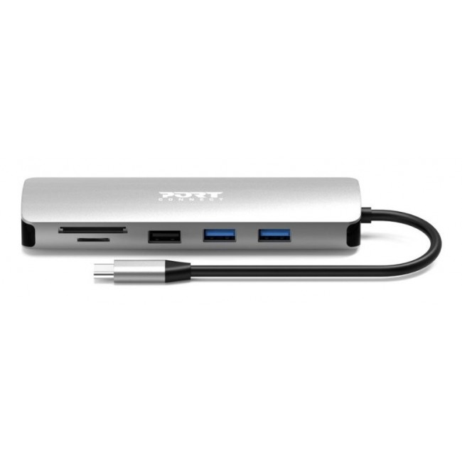 Port Designs 900164 laptop dock/port replicator Wired USB 3.2 Gen 1 (3.1 Gen 1) Type-C Stainless steel