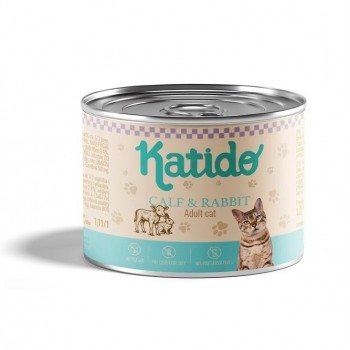 KATIDO Calf with rabbit - wet cat food - 200g
