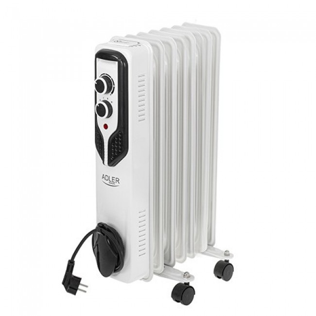 Adler AD 7815 electric space heater Indoor White 1500 W Oil electric space heater