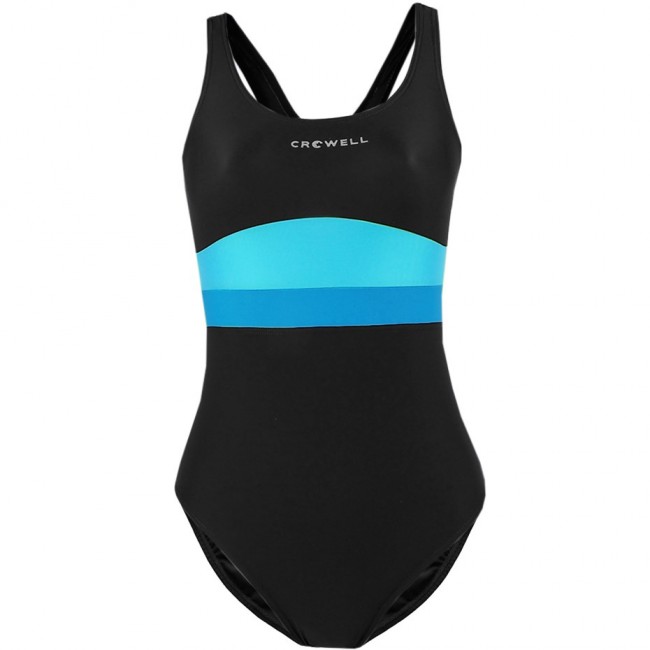 Women's swimsuit Crowell Katie col.01 black-blue-blue 38