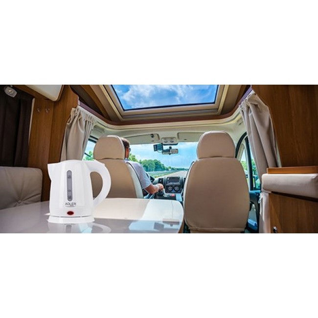 Adler AD 1272 electric kettle 1 L 1600 W Hazelnut, White Adler AD 1272 electric kettle 1 L 1600 W Hazelnut, White