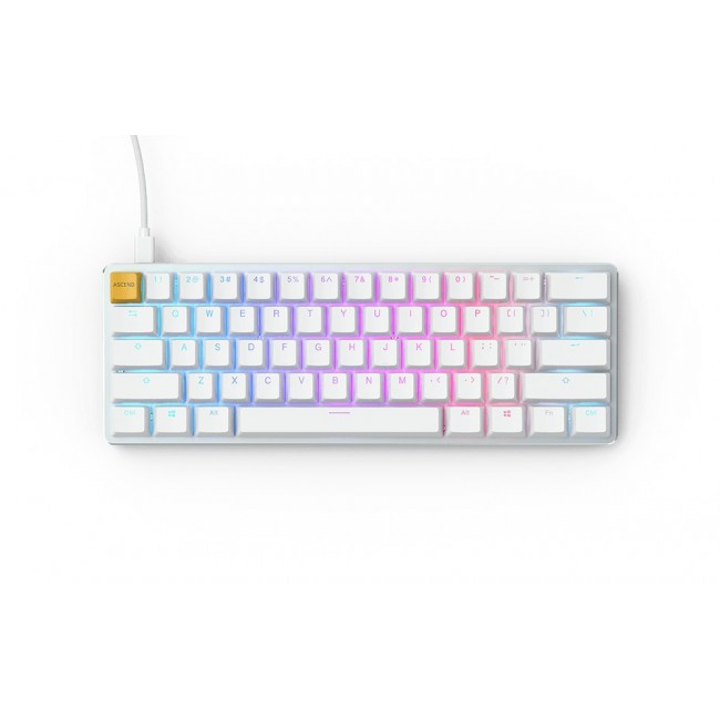 Glorious PC Gaming Race GMMK keyboard USB QWERTY US International Silver, White Glorious PC Gaming Race GMMK keyboard USB QWERTY US International Silver, White