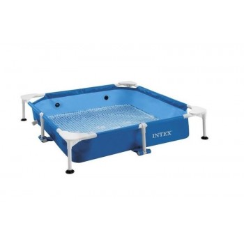 Framework swimming pool for dogs, square with pump