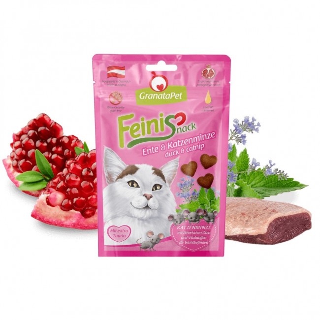 GRANATAPET FeiniSnack Duck and catnip - cat treats - 50g