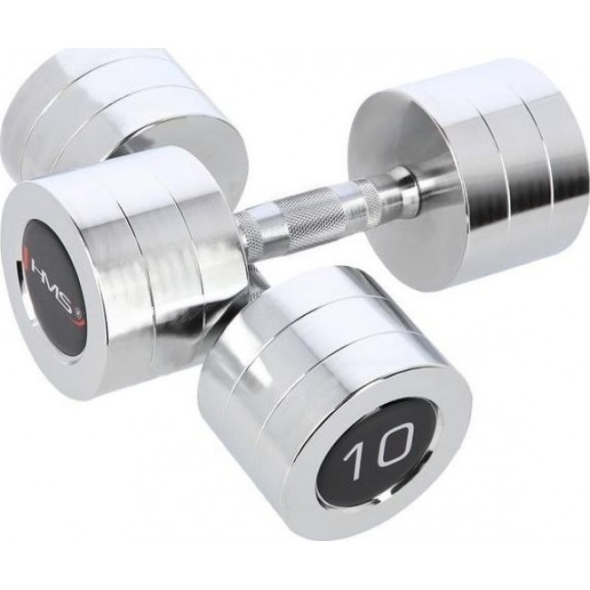 Chrome dumbbells 2x10 kg HMS CHD10 Chrome dumbbells 2x10 kg HMS CHD10