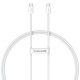 Baseus Superior USB C to USB C data cable 1 m 30 W White Baseus Superior USB C to USB C data cable 1 m 30 W White