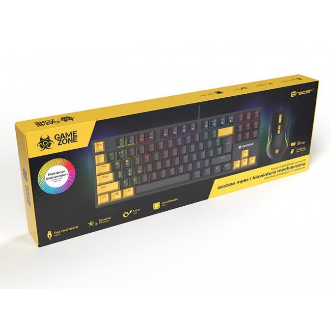 Tracer HORNET 87 keyboard Mouse included Gaming USB QWERTY English Black, Yellow Tracer HORNET 87 keyboard Mouse included Gaming USB QWERTY English Black, Yellow