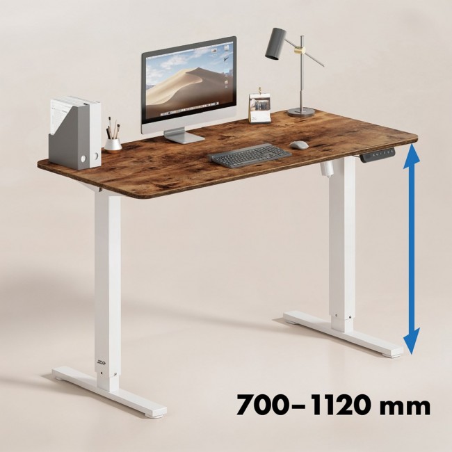 Ergo Office electric adjustable height desk, max height 1160mm, max - 80 kg, without top for standing and sitting work, white, ER-400 W Ergo Office electric adjustable height desk, max height 1160mm, max - 80 kg, without top for standing and sitting work, white, ER-400 W