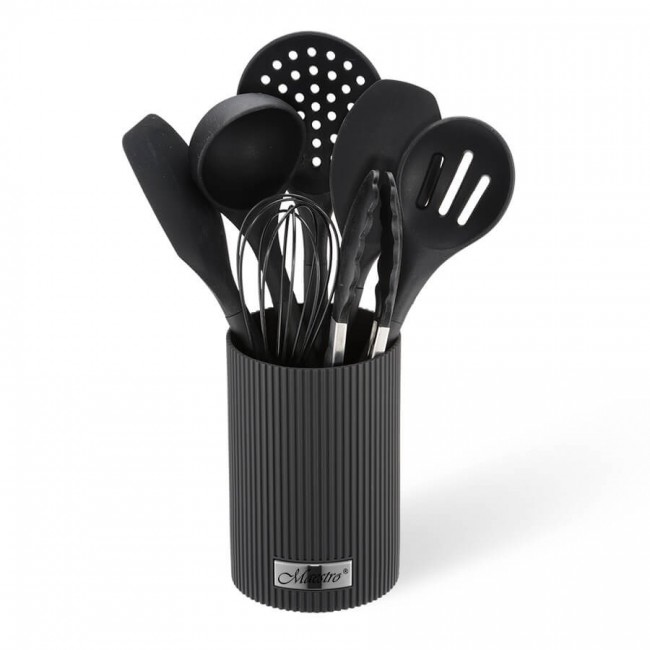 Kitchen utensils MAESTRO MR-1542-BLACK 8 elements Black Kitchen utensils MAESTRO MR-1542-BLACK 8 elements Black