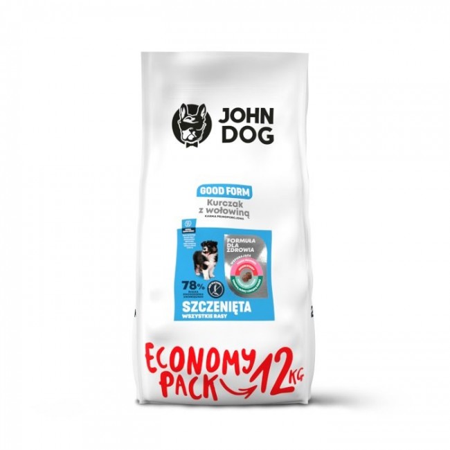 JOHN DOG Good Form Puppy Chicken with beef - dry dog food - 12 kg