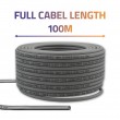 Qoltec Kabel Patchcord sieciowy skrętka UTP| Miedziany Cu |CAT6 | High speed 1Gb/s | LAN | 100m | szary