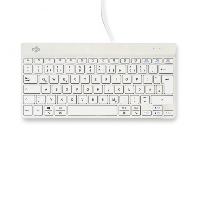 R-Go Tools Ergonomic keyboard R-Go Compact Break, compact keyboard with break software, QWERTZ (DE), wired, white R-Go Tools Ergonomic keyboard R-Go Compact Break, compact keyboard with break software, QWERTZ (DE), wired, white