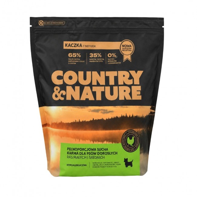 COUNTRY&NATURE Duck with turkey Small and medium breeds - dry dog food - 2kg