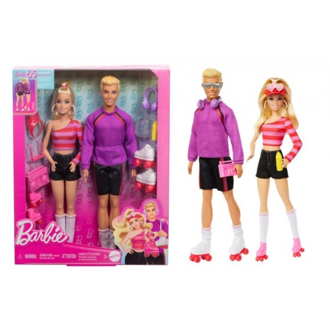 Barbie Fashionistas 2 Doll & 6 Accessories Set, Roller-Skating Theme, 65th Anniversary Barbie Fashionistas 2 Doll & 6 Accessories Set, Roller-Skating Theme, 65th Anniversary