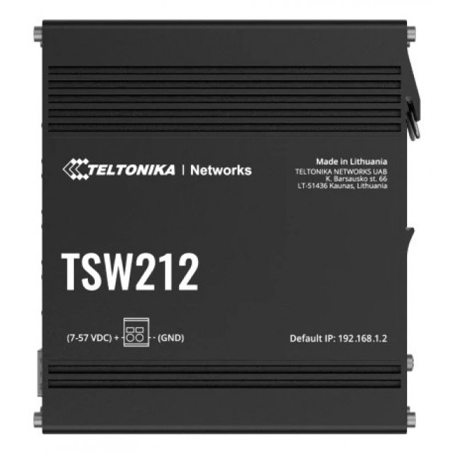 Teltonika TSW212 Managed L2 Gigabit Ethernet (10/100/1000) Black Teltonika TSW212 Managed L2 Gigabit Ethernet (10/100/1000) Black