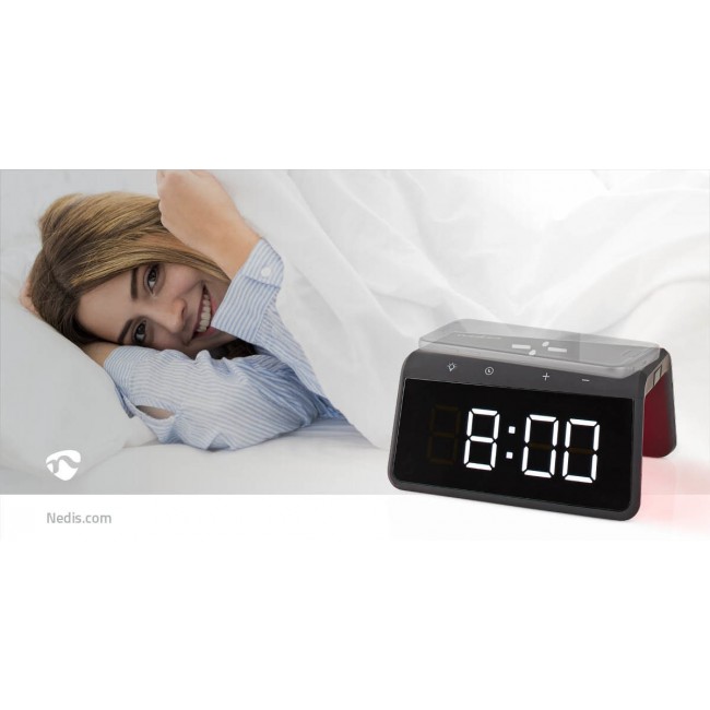 Nedis WCACQ30BK alarm clock Digital alarm clock Black