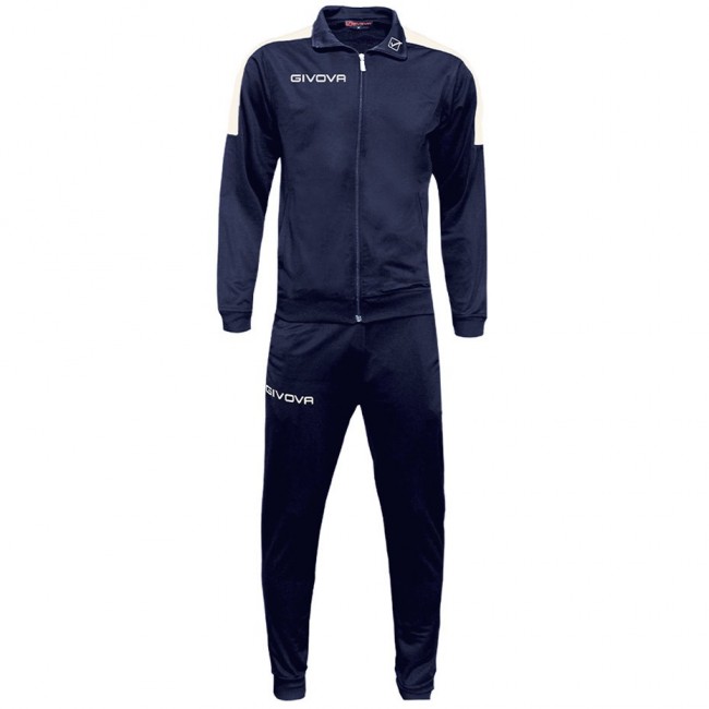 Givova Tuta Revolution Tracksuit navy blue-white TR033 0403 2XS