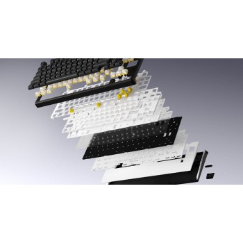 HATOR Skyfall Wireless 80 keyboard Gaming USB + RF Wireless + Bluetooth QWERTY US English Black, White