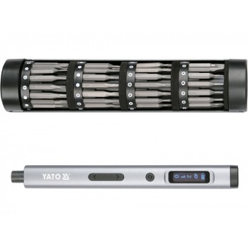 YATO Cordless Screwdriver Set with Bits 3.7 V, 61 Pieces, YT-25769