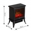 Electric fireplace ADLER AD 7754 2 heat settings: 1000W / 1800W | 3D flame effect | Thermostat Black