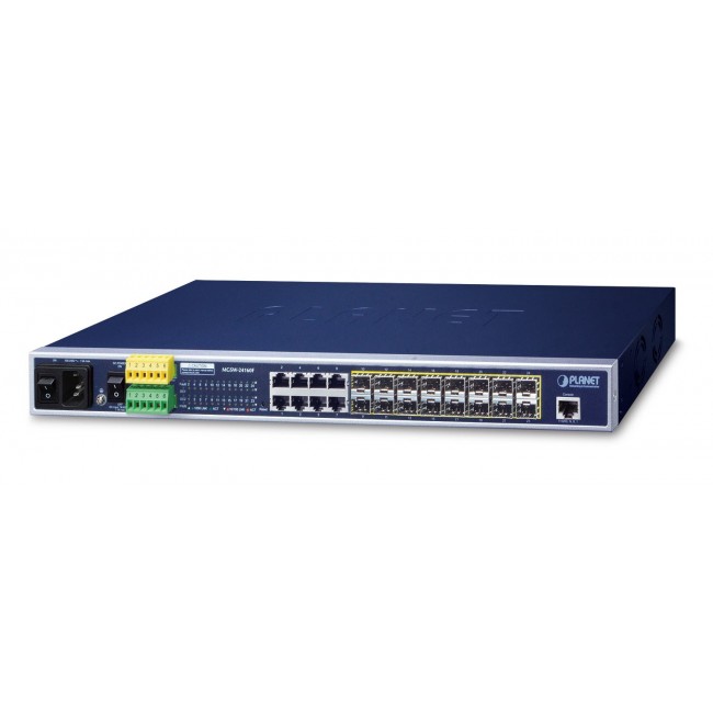 PLANET MGSW-24160F network switch Managed L2+ Gigabit Ethernet (10/100/1000) Power over Ethernet (PoE) 1U Blue