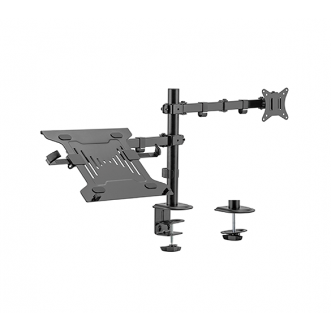 Gembird MA-DA-03 Adjustable desk mount with monitor arm and notebook tray (rotate, tilt, swivel), 17 -32 , up to 9 kg Gembird MA-DA-03 Adjustable desk mount with monitor arm and notebook tray (rotate, tilt, swivel), 17 -32 , up to 9 kg