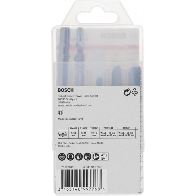 Bosch 2 607 011 438 jigsaw/scroll saw/reciprocating saw blade Jigsaw blade Carbide 15 pc(s)