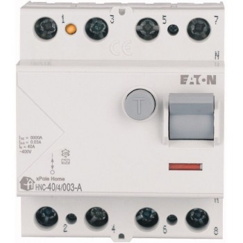HNC-40/4/003-A 40A/ 30MA/A DIFFERENTIAL CIRCUIT BREAKER 40A 4P 4M 30MA A 6KA