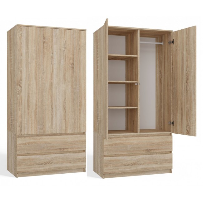 Topeshop SZAFA MALWA SON bedroom wardrobe/closet 5 shelves 2 door(s) Oak Topeshop SZAFA MALWA SON bedroom wardrobe/closet 5 shelves 2 door(s) Oak
