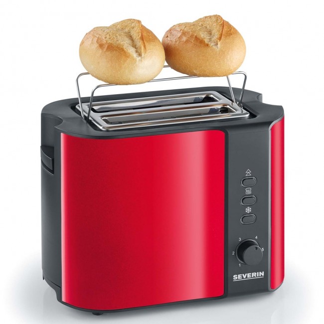 Severin AT 2217 toaster 2 slice(s) 800 W Metallic, Red Severin AT 2217 toaster 2 slice(s) 800 W Metallic, Red