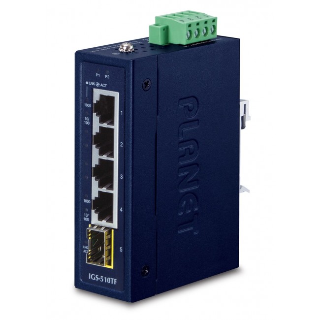 PLANET IGS-510TF network switch Unmanaged Gigabit Ethernet (10/100/1000) Blue