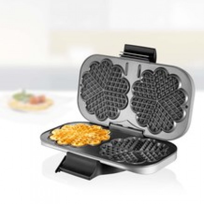 Unold 48241 waffle iron 2 waffle(s) 1300 W Black, Silver