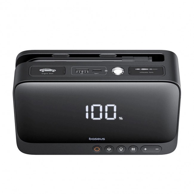 Baseus Super Energy BS-CH013 4in1 - jump starter with torch, 6000mAh power bank, compressor (black)