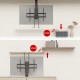 Maclean electric ceiling/floor mount, extendable, 43''-88'', VESA 600x400, max 60kg, 100-240V AC,50/60Hz