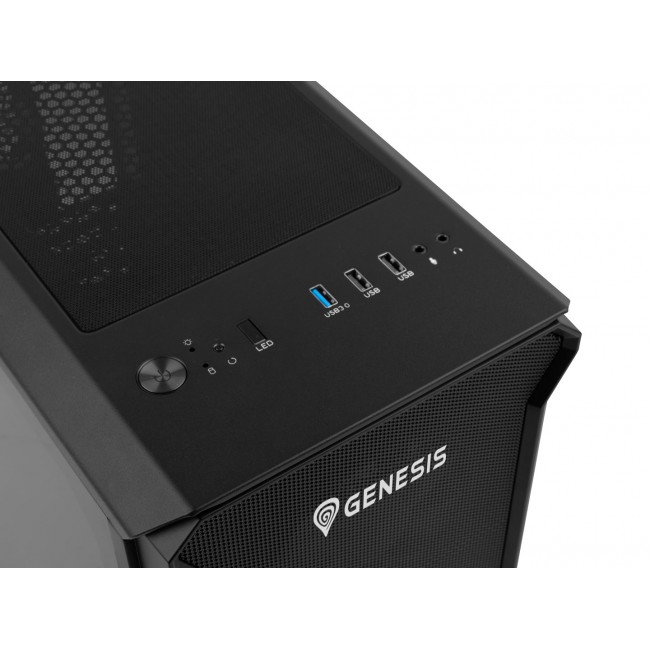 GENESIS Irid 503 ARGB Micro Tower Black, Transparent GENESIS Irid 503 ARGB Micro Tower Black, Transparent