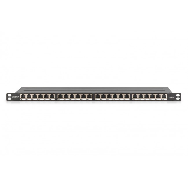Digitus CAT 6, Class E High Density Patch Panel, shielded, black