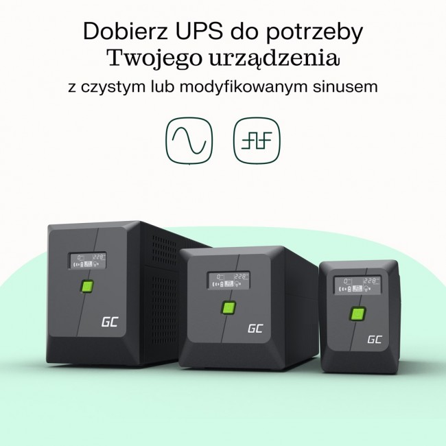 Green Cell uninterruptible power supply (UPS) Line-Interactive 1.5 kVA 900 W 4 AC outlet(s)