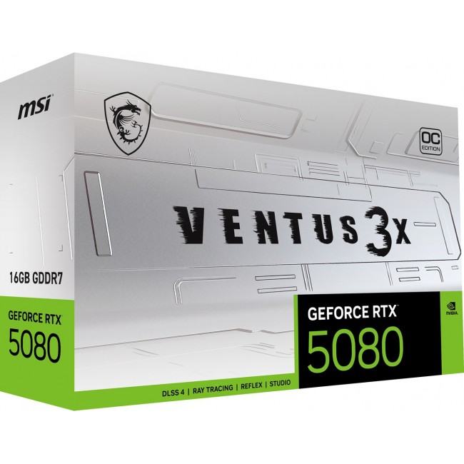 MSI VENTUS GEFORCE RTX 5080 16G 3X OC WHITE graphics card NVIDIA 16 GB GDDR7