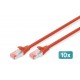 Digitus CAT 6 S/FTP patch cord, 10 units Digitus CAT 6 S/FTP patch cord, 10 units