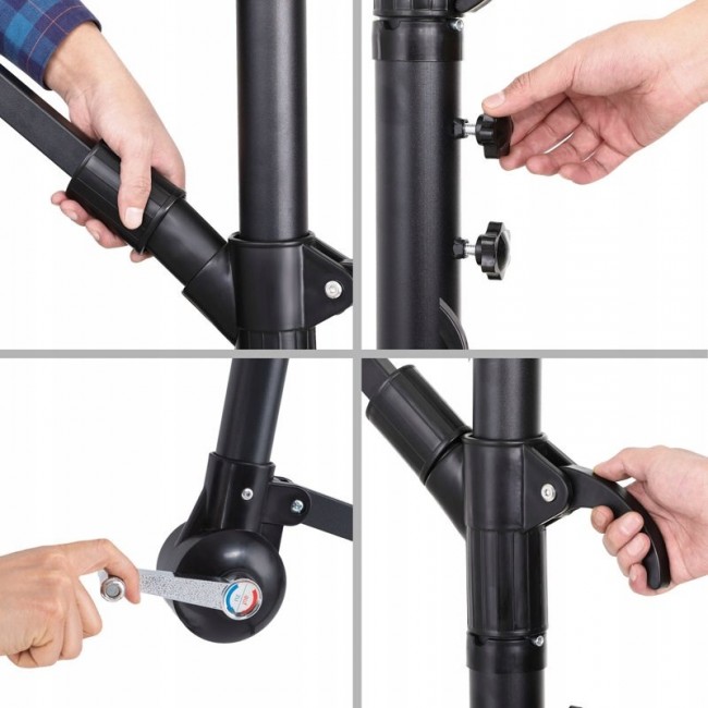 Extralink BLACK FOREST PARASOL OGRODOWY NA WYSIEGNIKU 3M DUZY BEZOWY L-0713