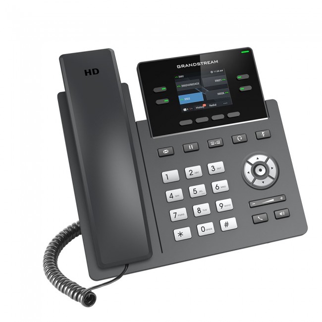 Grandstream Networks GRP2612G IP phone Black 4 lines LCD