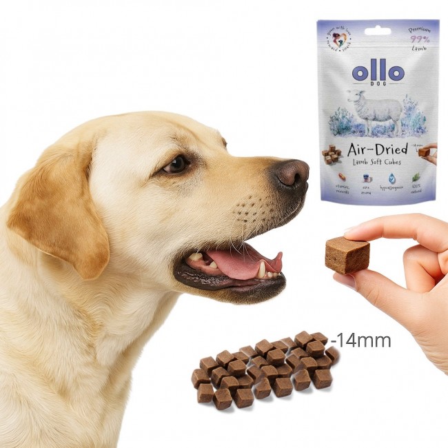OLLO Air Dried Training Lamb Cubes - dog treat - 80g OLLO Air Dried Training Lamb Cubes - dog treat - 80g