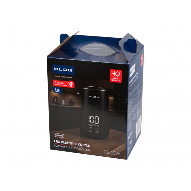 BLOW Black kettle with display 2200W BK-18PB BLOW Black kettle with display 2200W BK-18PB