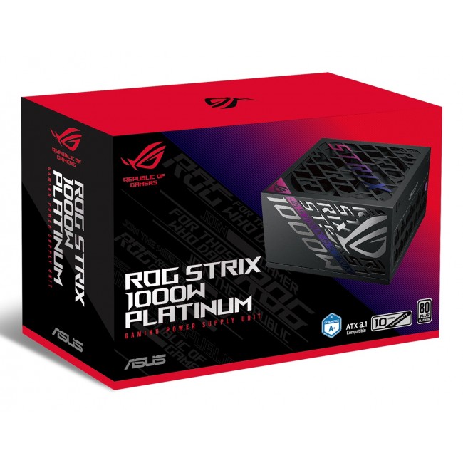 ASUS ROG STRIX-1000P-GAMING power supply unit 1000 W 20+4 pin ATX ATX Black, Silver ASUS ROG STRIX-1000P-GAMING power supply unit 1000 W 20+4 pin ATX ATX Black, Silver
