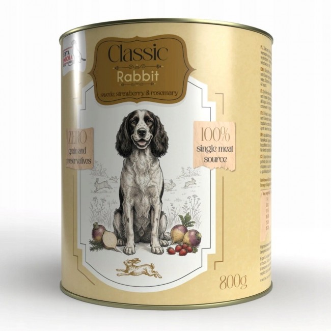 SYTA MICHA Classic Mono Rabbit with rutabaga - wet dog food - 800g SYTA MICHA Classic Mono Rabbit with rutabaga - wet dog food - 800g